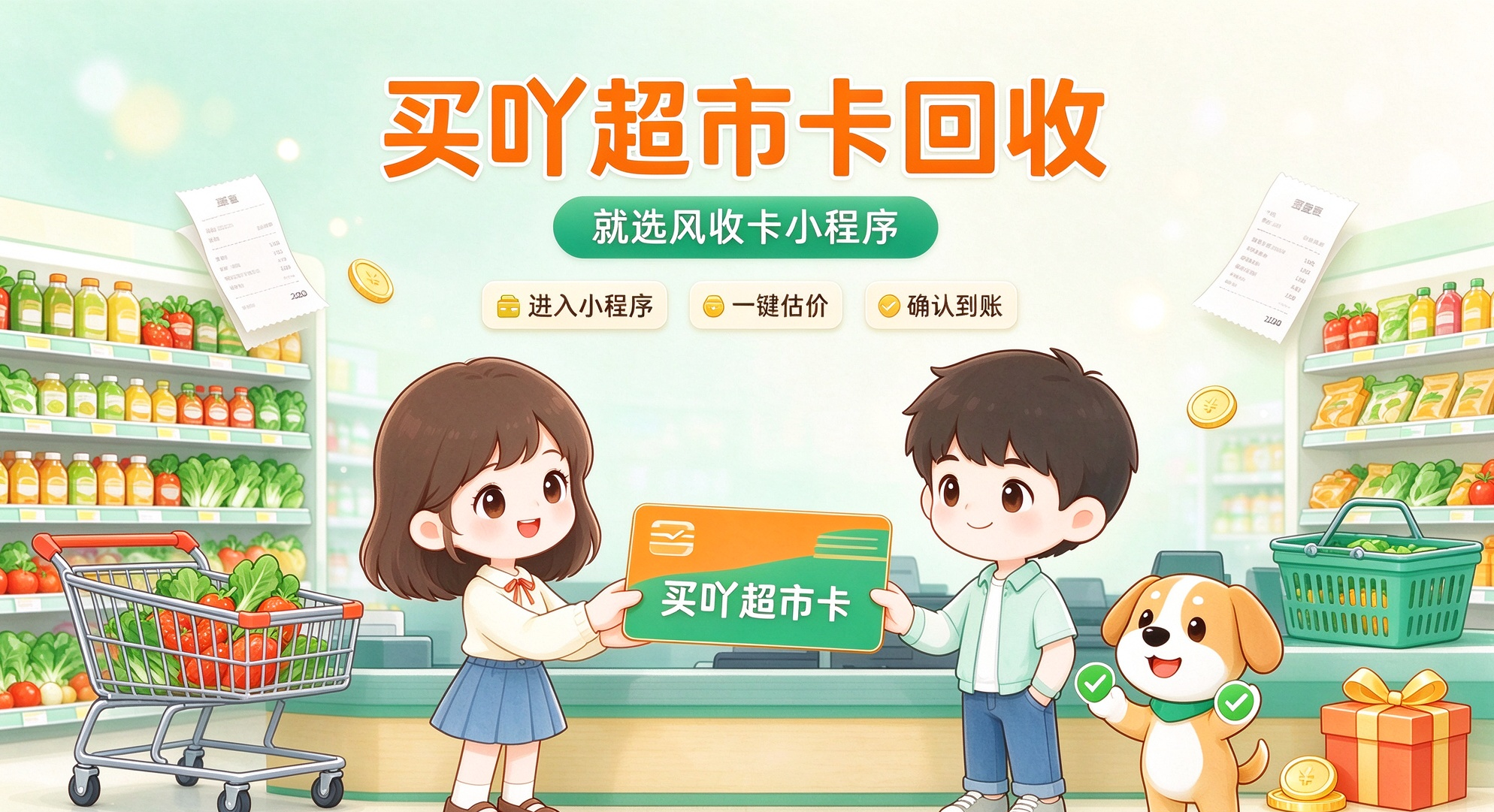 第一次卖买吖超市卡？风收卡4步操作流程手把手演示